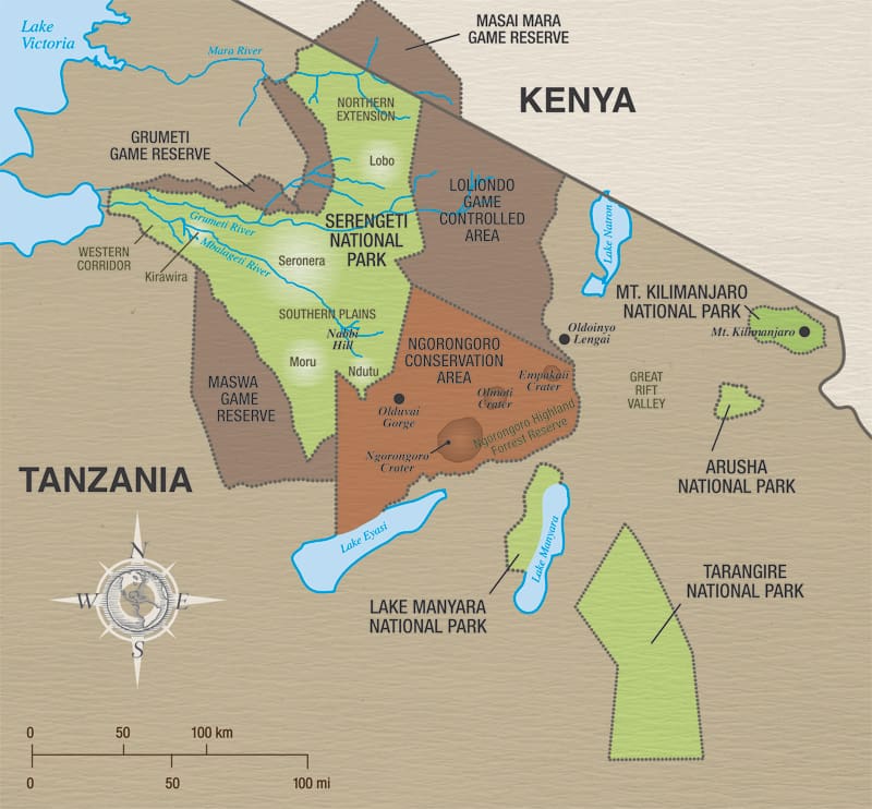 Tanzania map